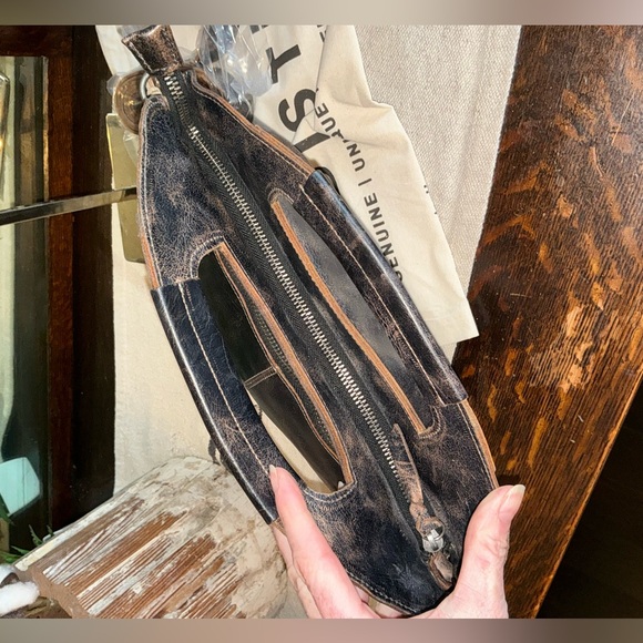 NWT Bed Stu Leather Greenway Handbag Crossbody Bag Black Lux MSRP $265 - Picture 9 of 15